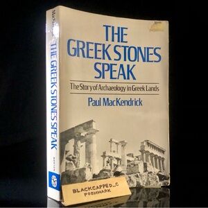 Book The Greek Stones Speak Non-Fiction PB GUC Good Archeology Greece Vintage